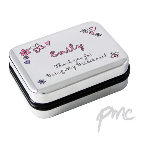 Personalised Flowers and Butterflies Necklace Box