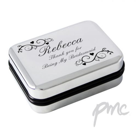 Personalised Black Swirl Necklace Box