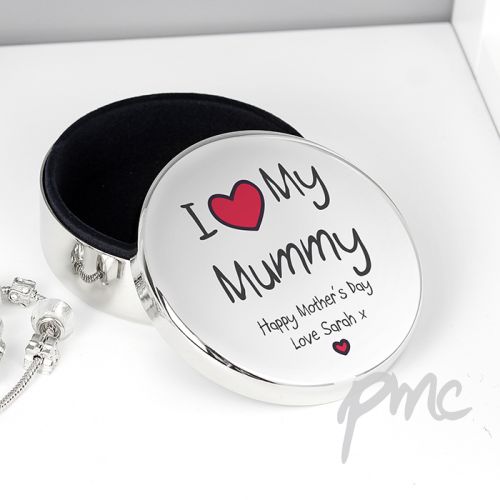 Personalised I Heart My...Round Trinket Box