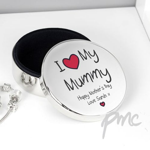 Personalised I Heart My...Round Trinket Box