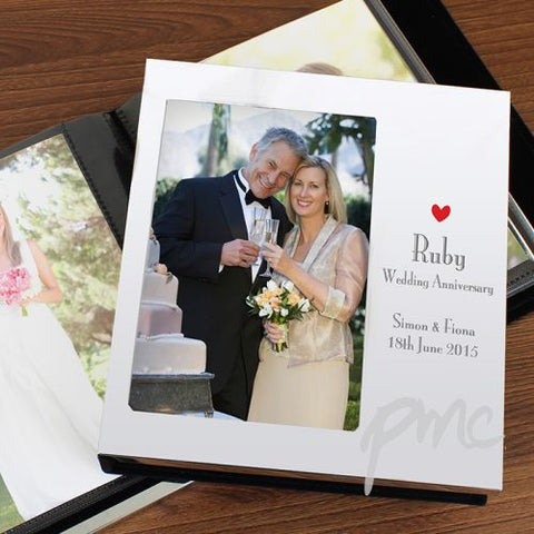 Personalised Decorative Ruby Anniversary Photo Frame Album 4x6