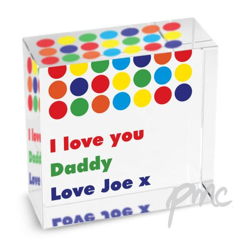 Personalised Spots Bright Medium Crystal Token