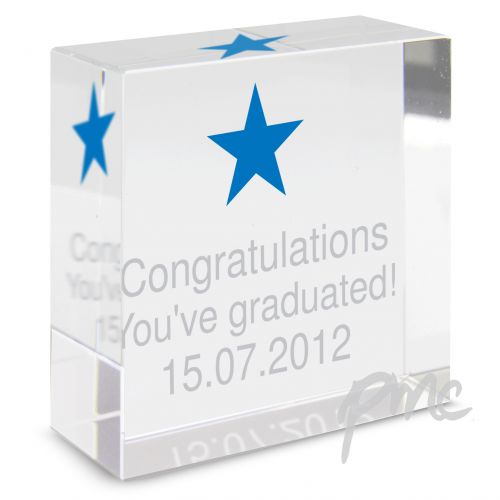 Personalised Blue Star Medium Crystal Token