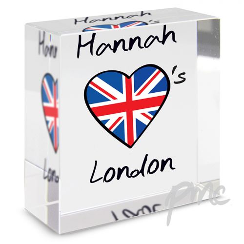 Personalised Union Jack Medium Crystal Token