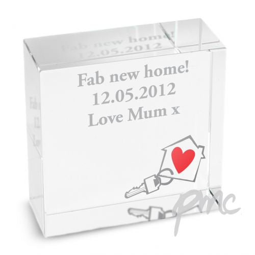 Personalised New Home Medium Crystal Token