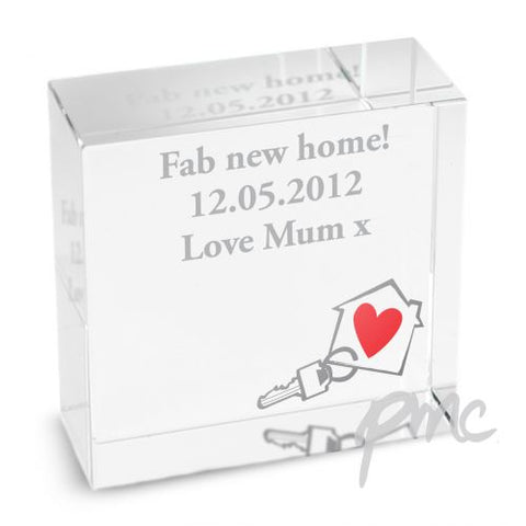 Personalised New Home Medium Crystal Token