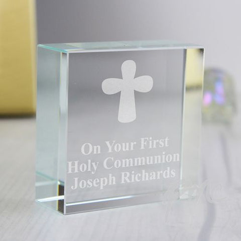Personalised Cross Medium Crystal Token