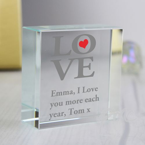 Personalised LOVE Medium Crystal Token
