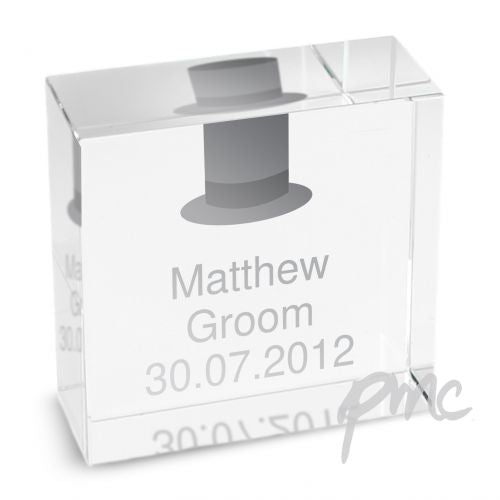 Personalised Top Hat Medium Medium Crystal Token