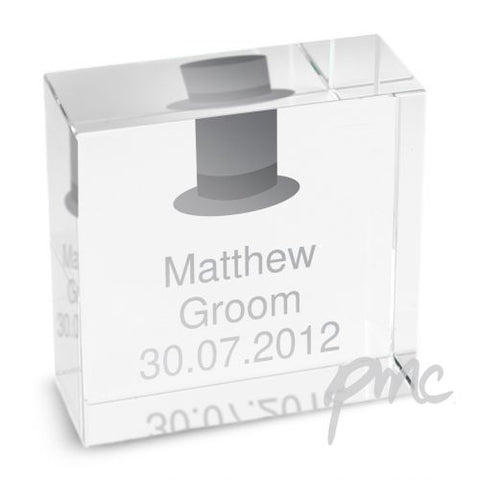 Personalised Top Hat Medium Medium Crystal Token