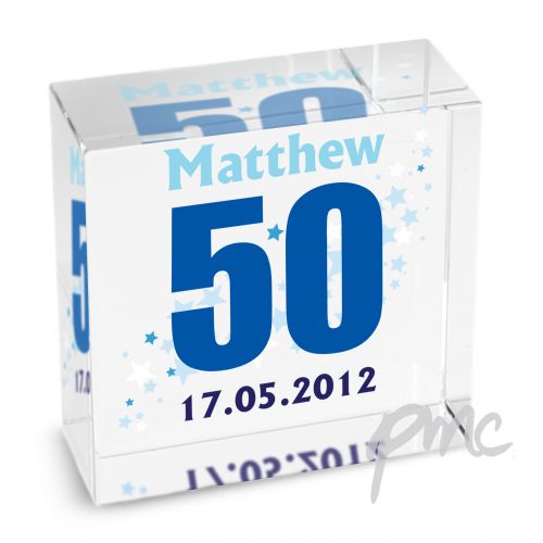 Personalised Stars Age Medium Crystal Token