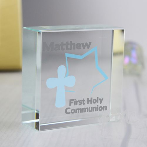 Personalised Star Cross Medium Crystal Token