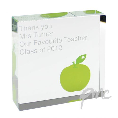 Personalised Teachers Large Crystal Token