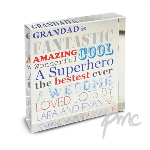 Personalised He Is... Large Crystal Token