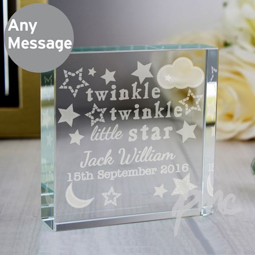 Personalised Twinkle Twinkle Large Crystal Token