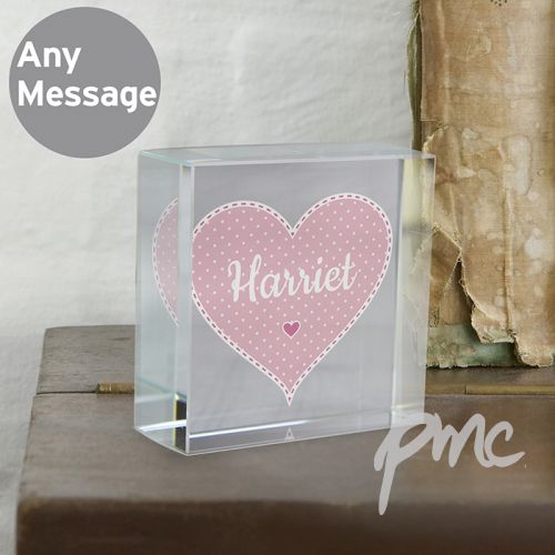 Personalised Stitch & Dot Baby Girl Medium Crystal Token