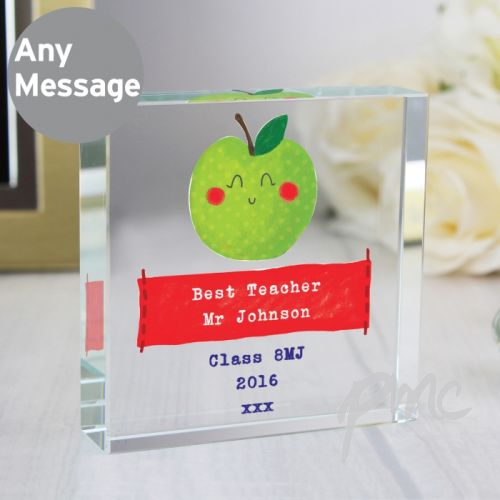 Personalised Happy Apple Large Crystal Token