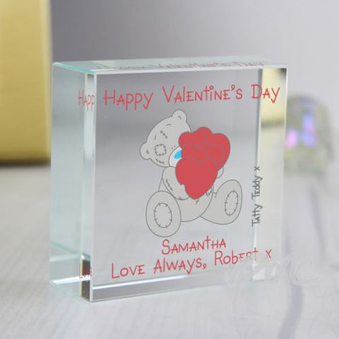 Personalised Me to You Big Heart Medium Crystal Token