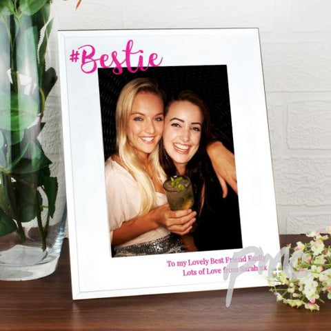 Personalised Bestie 5x7 Mirrored Glass Photo Frame