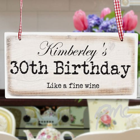 Personalised Rustic Wooden Sign