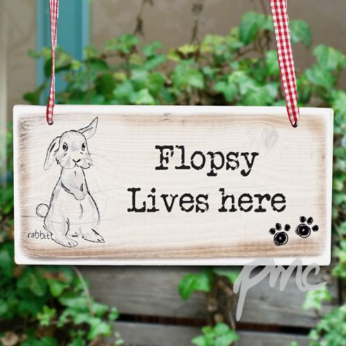 Personalised Rabbit Wooden Sign