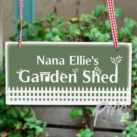 Personalised Garden Shed Wooden Rectangle Sign