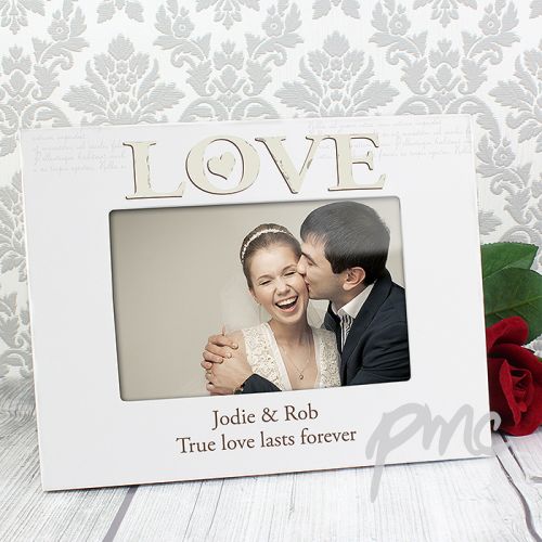 Personalised Love White 6x4 Photo Frame