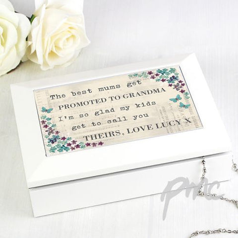 Personalised Forget me not Jewellery Box