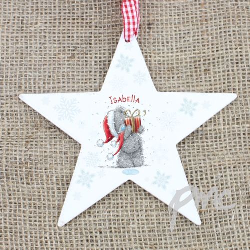 Personalised Me To You Wooden Wooden Star Decoration