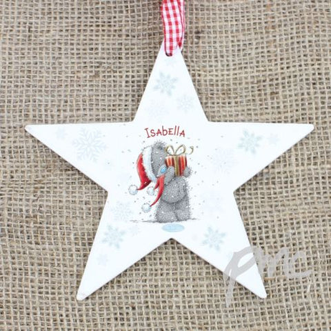 Personalised Me To You Wooden Wooden Star Decoration