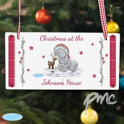 Personalised Me To You Reindeer Wooden Sign