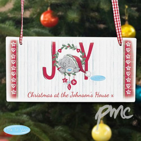 Personalised Me To You JOY Wooden Sign