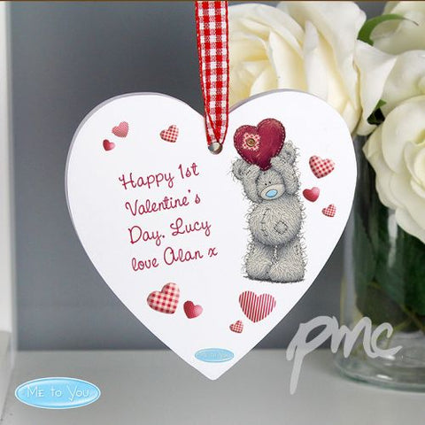 Personalised Me To You Heart Wooden Decoration