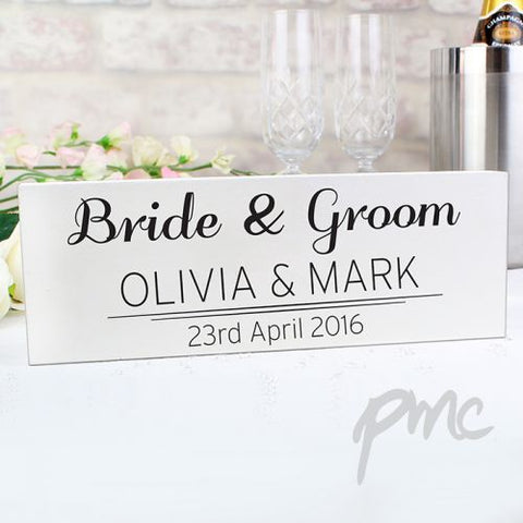 Personalised Classic Wooden Block Sign