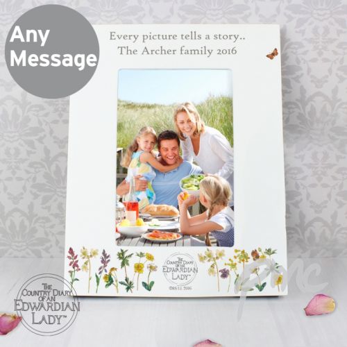 Personalised Country Diary Wild Flowers 4x6 Photo Frame