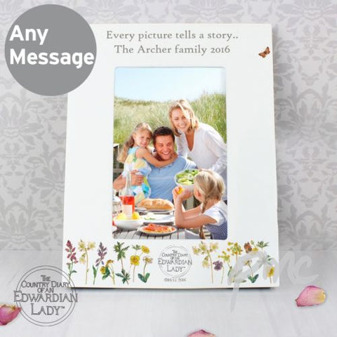 Personalised Country Diary Wild Flowers 4x6 Photo Frame