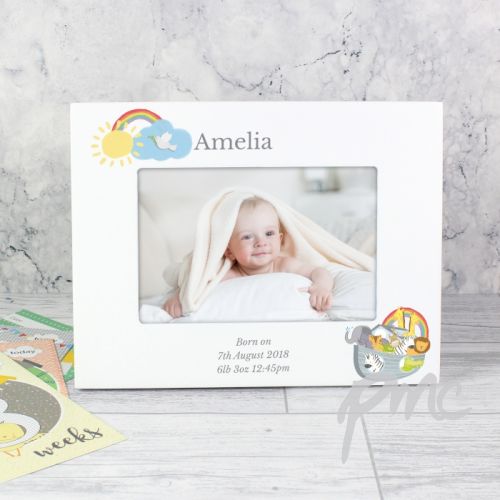 Personalised Noah's Ark 6x4 White Frame