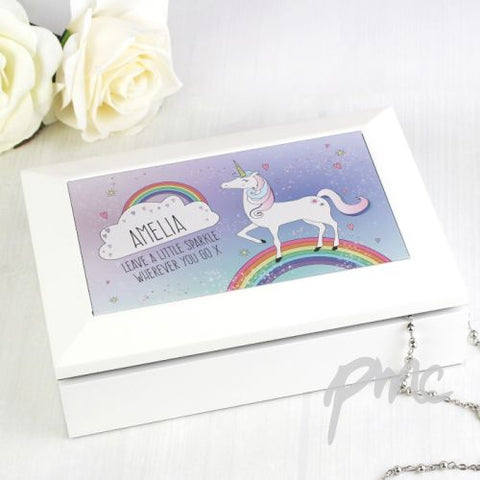 Personalised Unicorn Jewellery Box