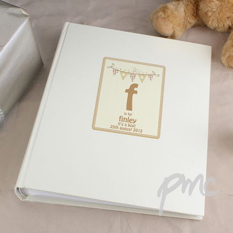 Personalised Cute Bunting Traditional Album