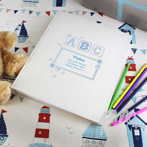 Personalised Blue ABC Traditional Album