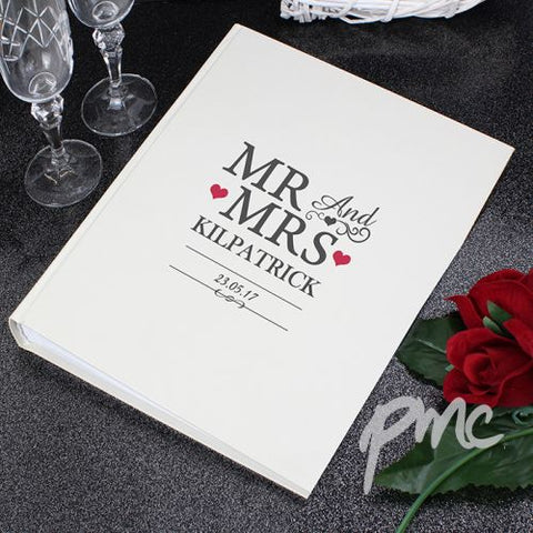 Personalised Mr And Mrs Album with Sleeves
