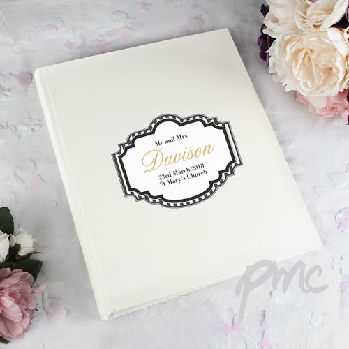 Personalised Art Deco Striped Album with Sleeves