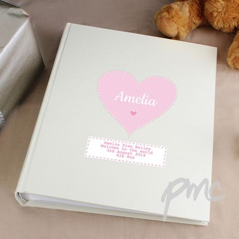 Personalised Stitch & Dot Baby Girl Album with Sleeves