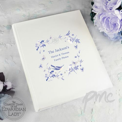 Personalised Country Diary Blue Blossom Album with Sleeves