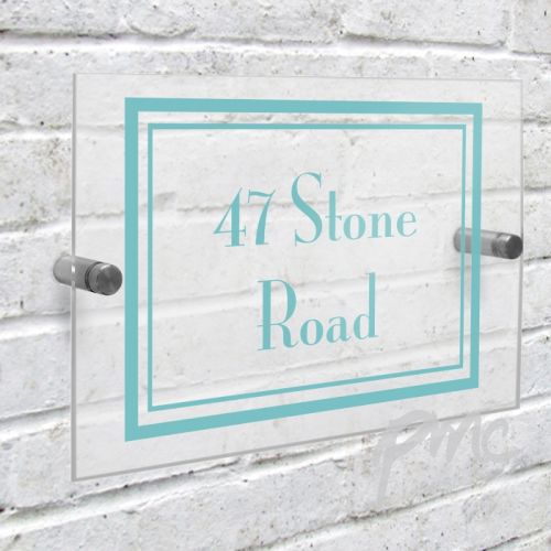 Personalised Art Deco Acrylic House Sign