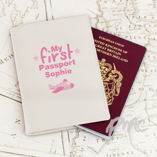 Personalised My First Cream Passport Holder