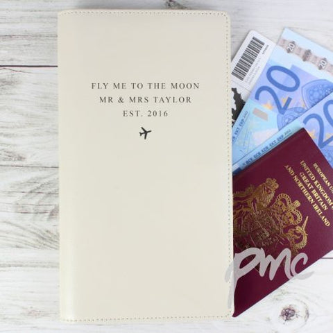 Personalised Any Message Travel Document Holder