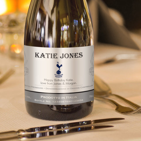 Spurs Traditional Personalised Prosecco