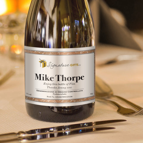 Framed Corporate Personalised Prosecco