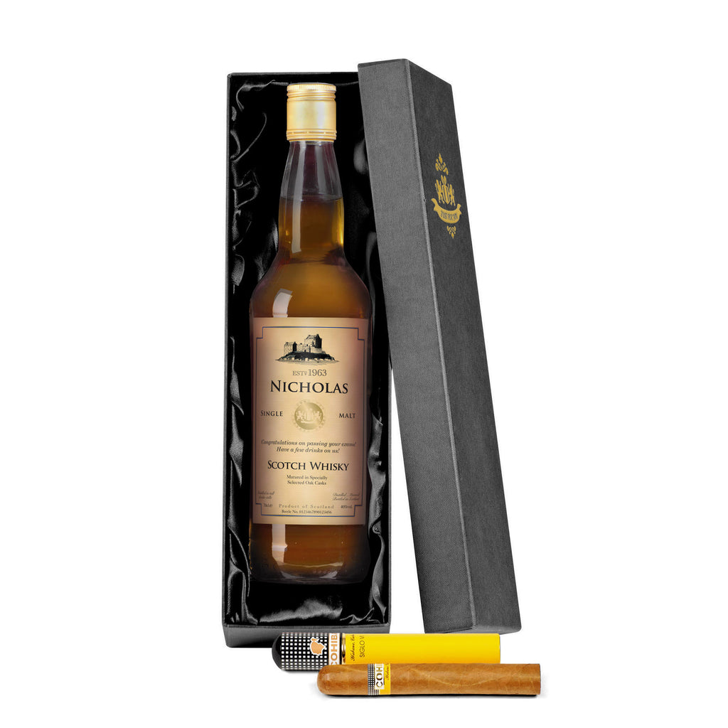 Generic Single Malt Whisky with Cohiba Cigar Giftpack